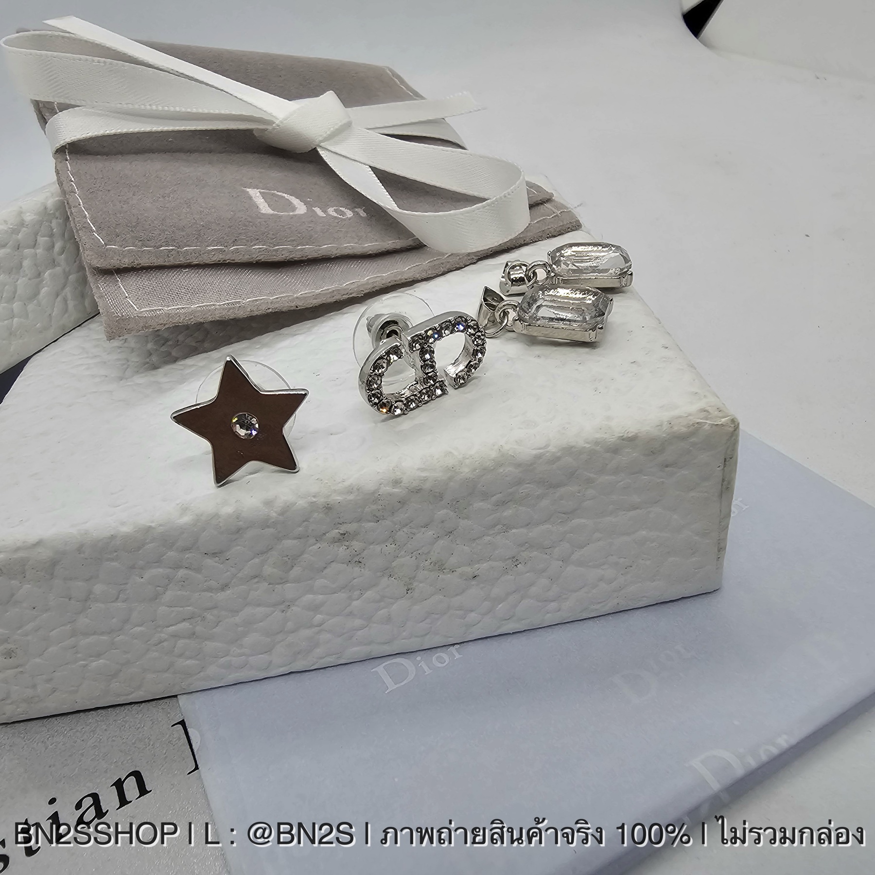 Dior Star Earrings ต่างหูห้อยดำชร รูปดาว ดิออร์ งานสวย