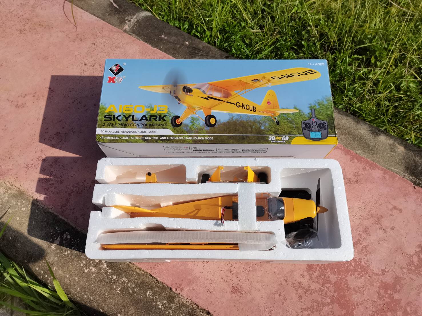 เครื่องบินบังคับ Wltoys XK A160-J3 SKYLARK 3D/6G เครื่องบิน G-NCUB EPP 650mm Wingspan RC เครื่องบินชุดพร้อมเล่น RTF