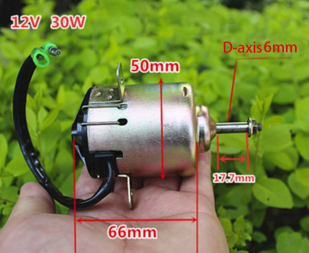 มอเตอร์พัดลม 12V 30W 5200 RPM Permanent Magnet DC Motor High Power High Speed Motor