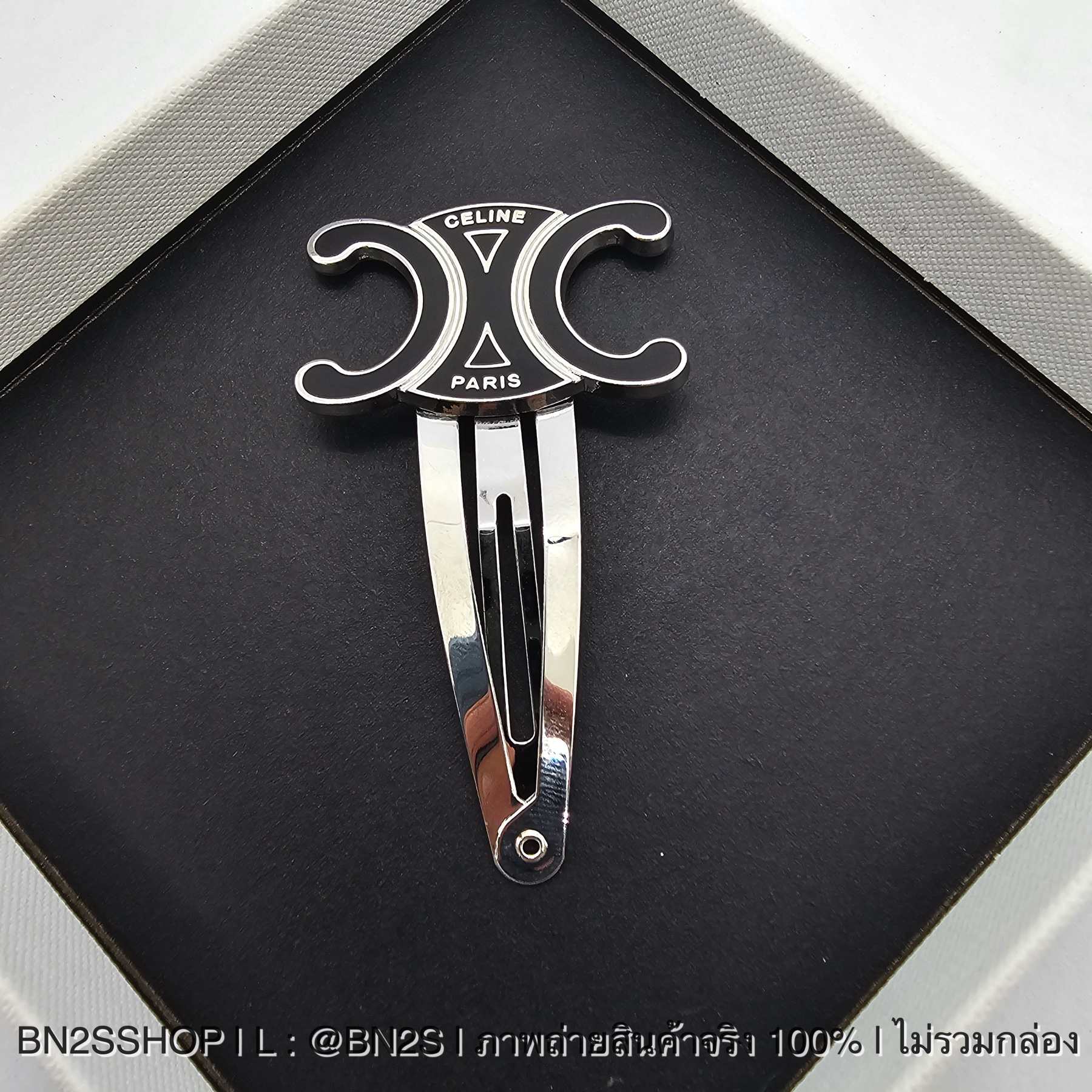 สีชมพู | Celine Snap Hair Clip กิ๊บซีลีน งานปั๊มแบรนด์ หน้า หลัง ลงสี งานสวย 1:1