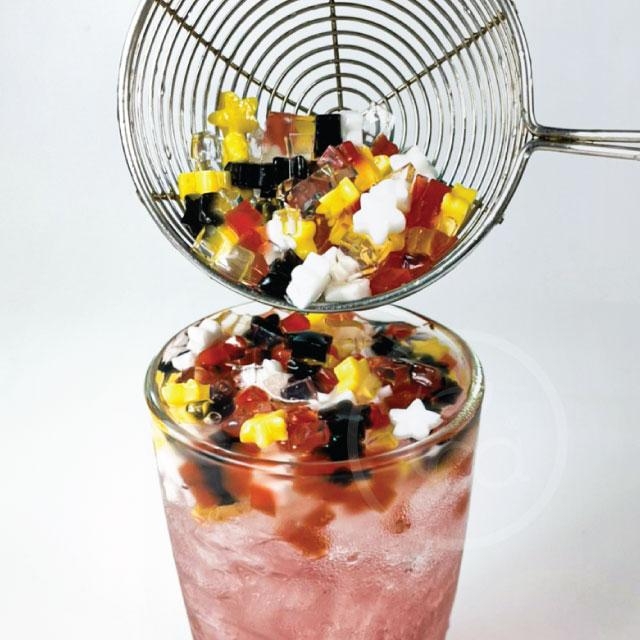 วุ้นฟรุ๊ตสลัดดาวเล็ก Fruit Jelly - Star วุ้นผลไม้รวม เจลลี่ท็อปปิ้ง Jelly วุ้น คาราจีแนน (1000 กรัม/ถุง)