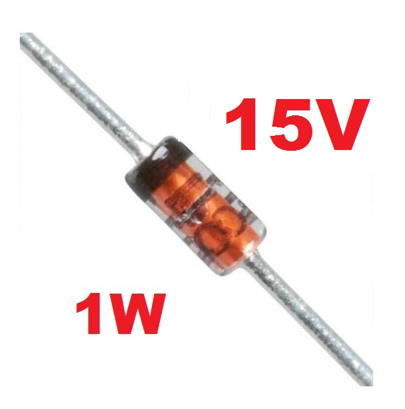 ซีเนอร์ไดโอด 1N4744A 15V 1W DO-41 zener diode
