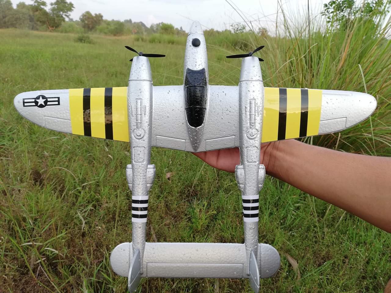 FX-816 P38 RC เครื่องบินบังคับวิทยุ RTF 2.4GHZ 2CH EPP