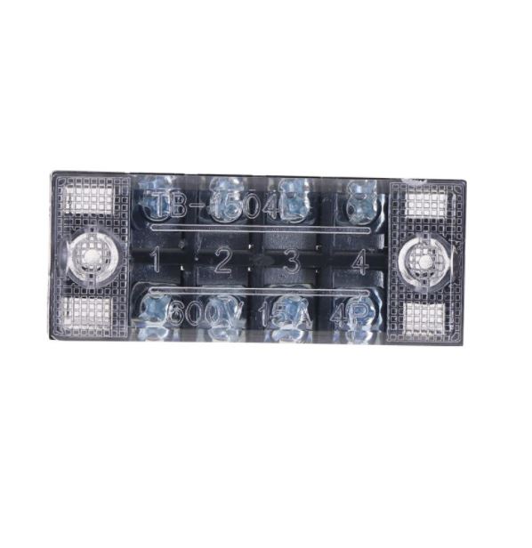 TB-1504 เทอร์มินอล บล็อก 600V 15A TB Series 4 Positions Ways Dual Row Barrier Screw Terminal Block Wire Connector