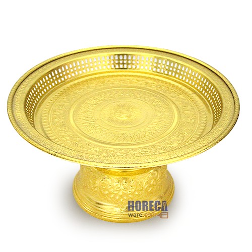 Thai pattern Khanto tray, gold, 32 cm, seal