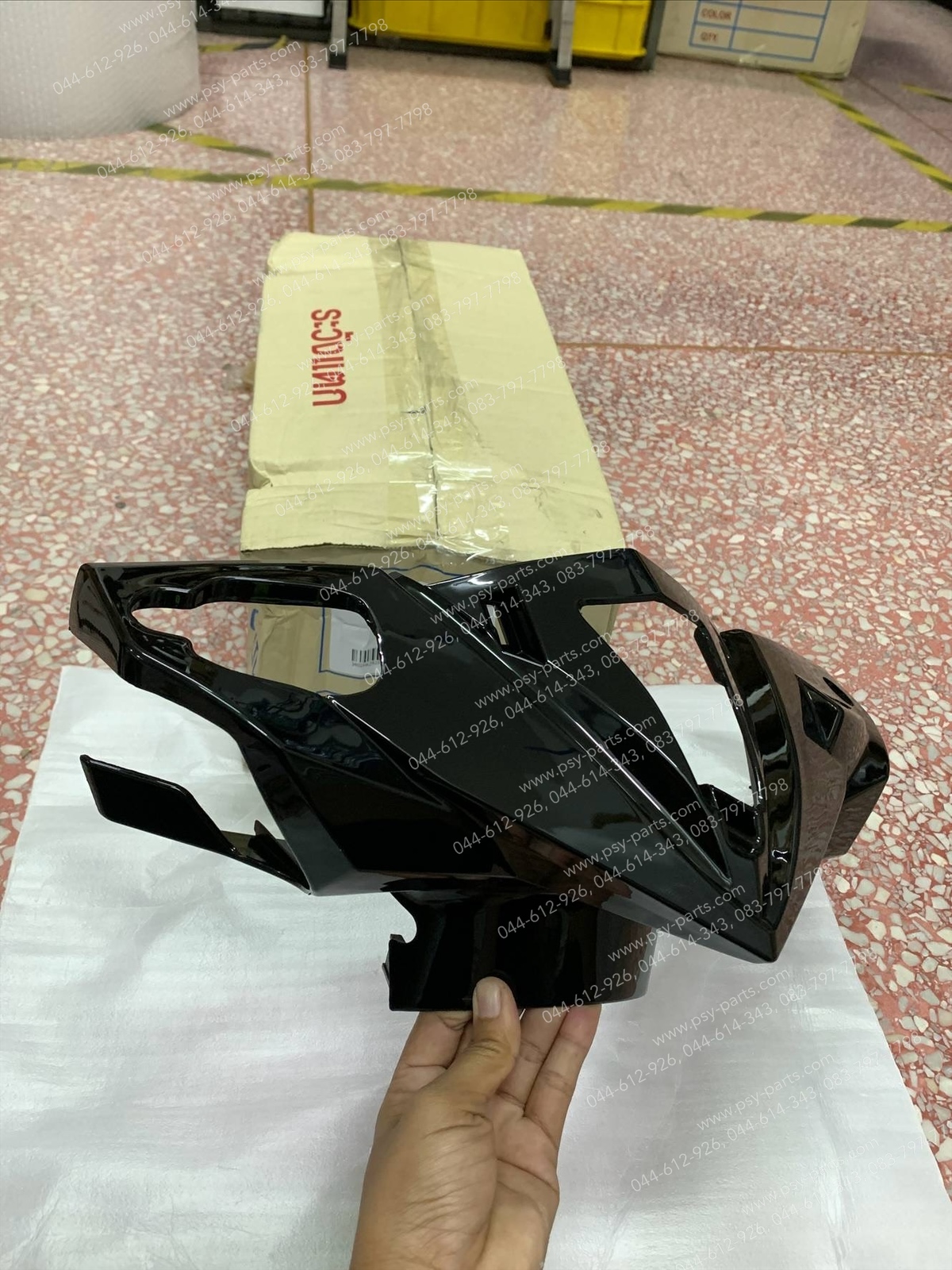 ฝาครอบแฮนด์-หน้า CLICK 125-I (T) สีดำเงา (A35)