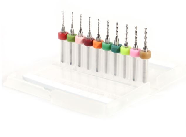 ดอกเจาะ PCB, ไม้, อะคริลิค 0.6-1.5 mm Mini PCB Drill Bits Carbide Drill Bit Set 1/8'' Shank For Circuit Board CNC Engraving Sharpener Drill Tools