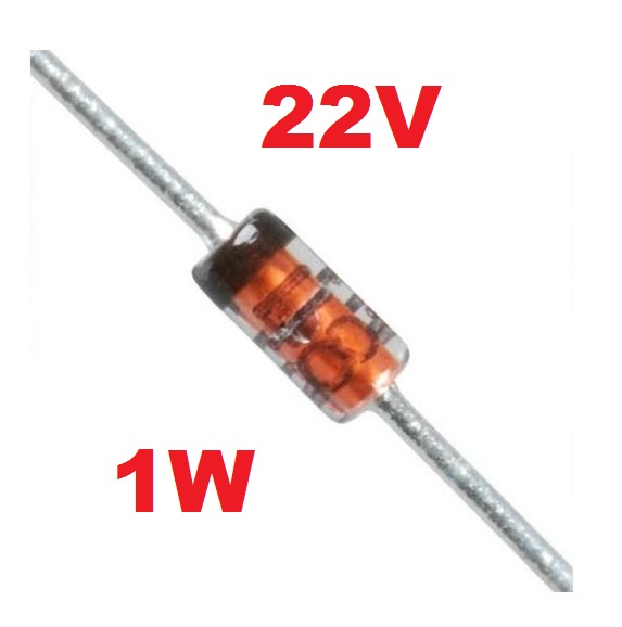 ซีเนอร์ไดโอด 1N4748A 22V 1W DO-41 zener diode