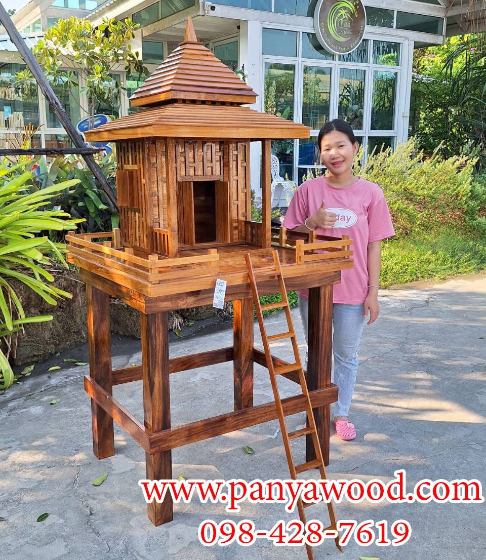 ศาลเจ้าที่โมเดิร์น รุ่น ปั้นหยา หลังคา 2 ชั้น เบอร์ 3 ขาใหญ่