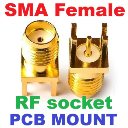 SMA-KE straight socket SMA welding PCB board patch female seat external screw inner hole antenna seat