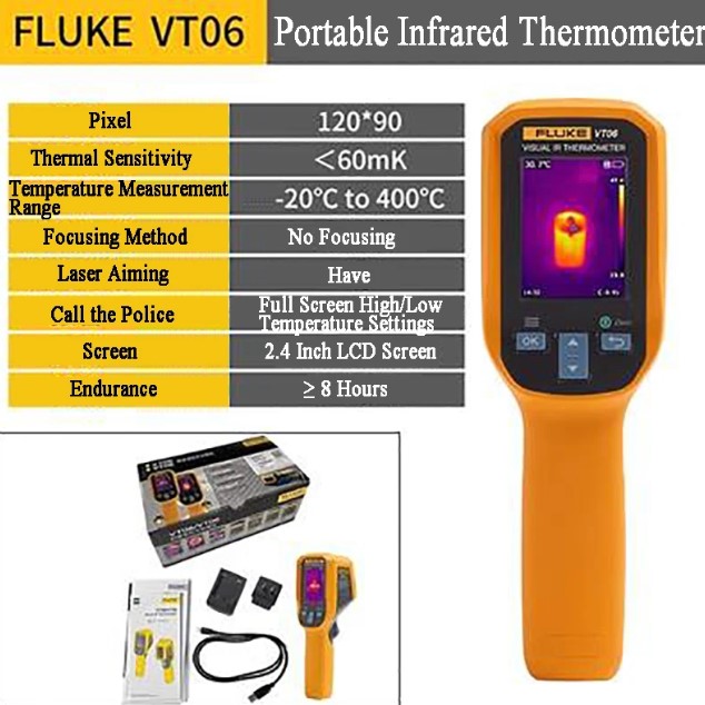 สินค้าใหม่ Fluke VT06 เครื่องวัดอุณหภูมิอินฟราเรดแบบภาพ (เมนูไม่มีภาษาไทย หรือ อังกฤษ) VT06 Fluke Visual infrared thermometer