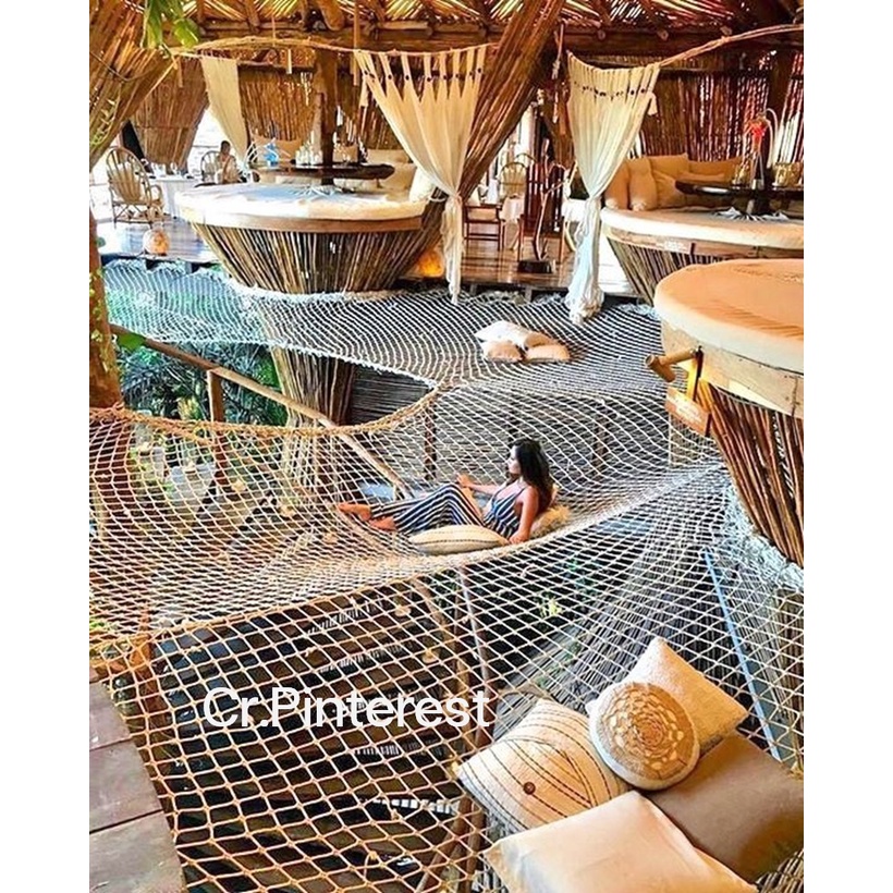 เปลตาข่ายคาเฟ่ เปลตาข่ายรีสอร์ท รุ่นบาหลี แข็งแรง ทนทาน รับรับน้ำหนักได้มาก ใช้งานกลางแจ้งได้ยาวนาน
