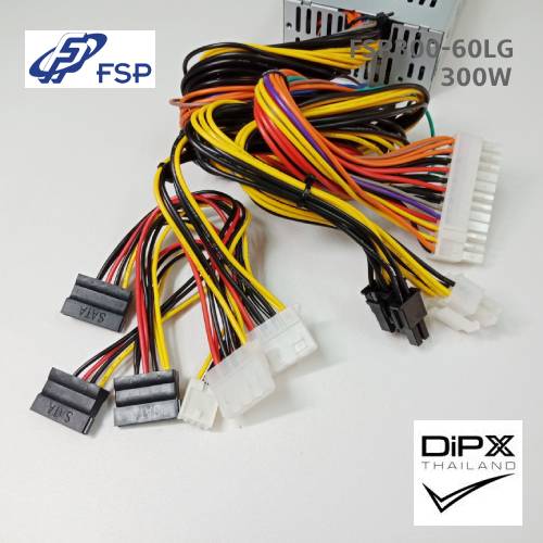 Power supply 1U FSP 300W (FSP300-60LG) 24pin, 4pin+4pin, 6pin+2pin, 2molex, 3sata (New)