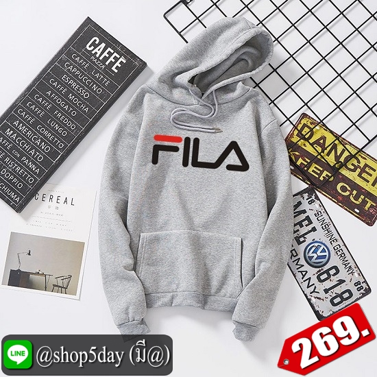 🔥 FILA เสื้อฮู้ดแขนยาวยอดฮิต ใส่ได้ทั้งหญิงและชาย ‼️