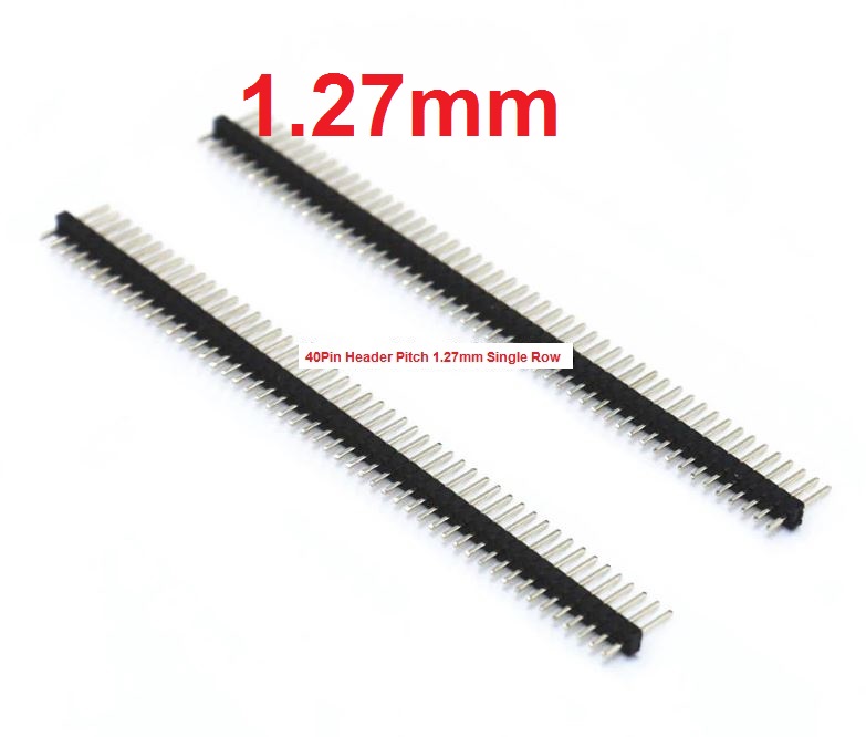 40Pin Header Pitch 1.27mm Single Row Male Breakaway PCB Board Connector Plastic height 4.3mm ตัวผู้ หักแบ่งได้ตามต้องการ