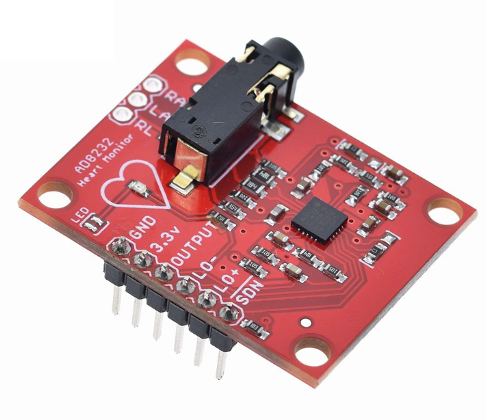 เซนเซอร์วัดอัตราการเต้นหัวใจ Module AD8232 ECG Pulse Heart Rate Monitor ECG Sensor Module Kit For Arduino UNO R3