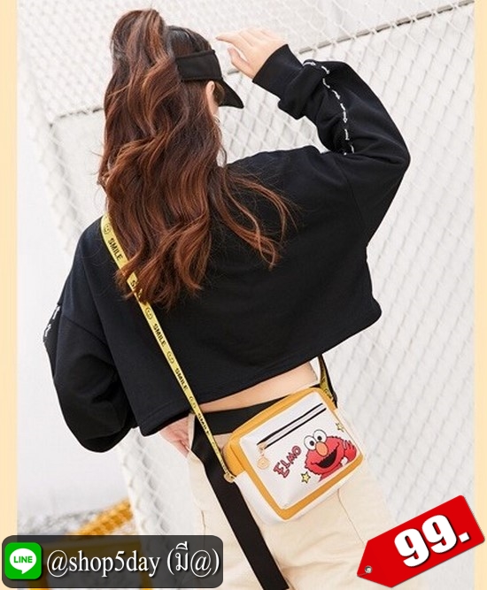 ⚡️ กระเป๋าสะพายข้างแฟชั่น ลาย Elmo ⚡️