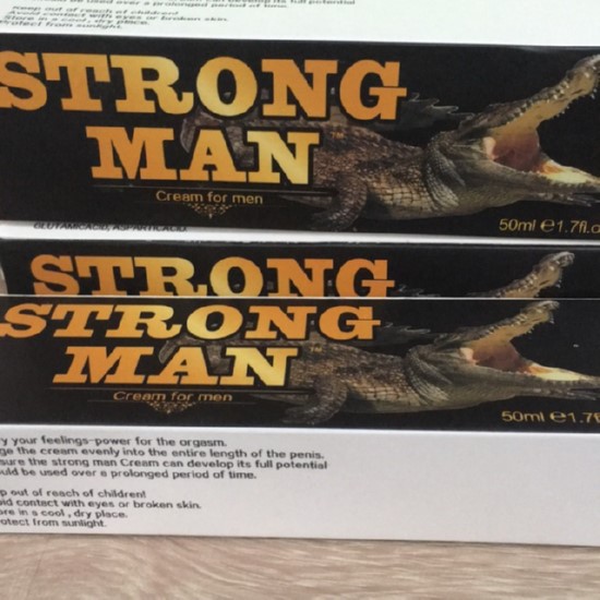 Strong Men Cream (ครีมนวดเพิ่มขนาดชาย ใหม่ล่าสุด) ช่วยเพิ่มขนาดให้ใหญ่และยาวขึ้น ช่วยให้องคชาตอึดทนกว่าเดิม 50 ml