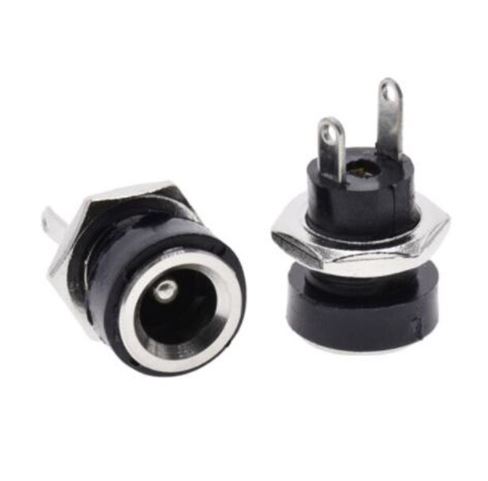แจ็ค DC-022B 5.5*2.1mm. female DC socket DC Power Socket Jack Connector Socket with Nut 2Pin Soldering 5.5x2.1mm.
