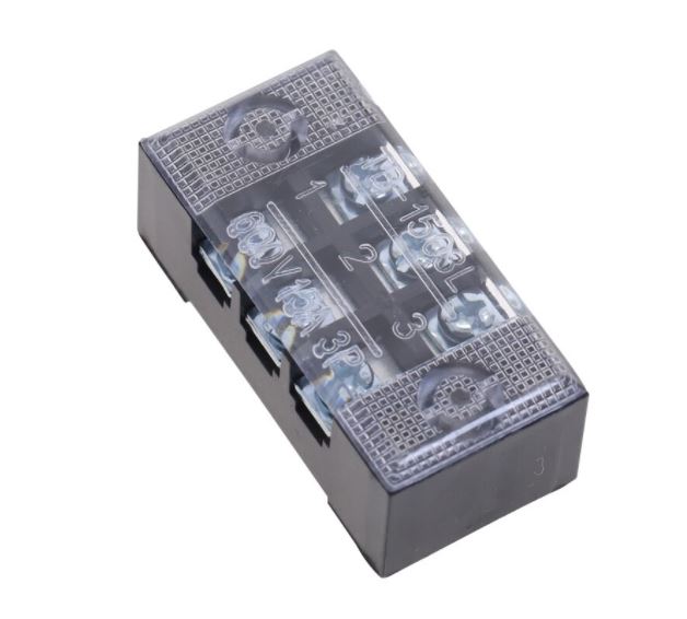 TB-1503 เทอร์มินอล บล็อก 600V 15A TB Series 3 Positions Ways Dual Row Barrier Screw Terminal Block Wire Connector