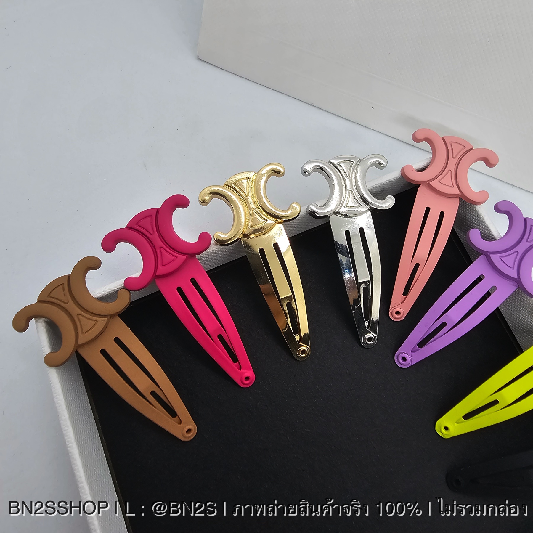 สีดำ | Celine Mini Snap Hair Clip กิ๊บซีลีน 1 คู่ กิ๊บตัวมินิ งานมาเป็นคู่ พร้อมส่งในไทย