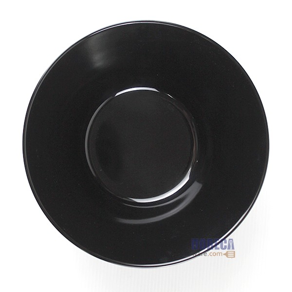 ชามกลมปากบานทรงญี่ปุ่น 7.75 นิ้ว สีดำ ตราปลายิ้ม