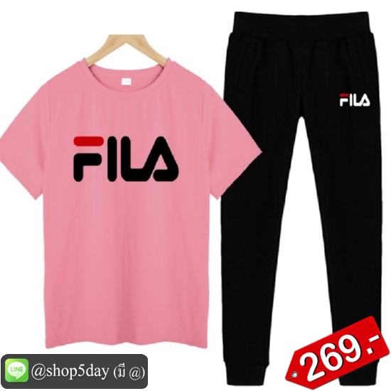 🔥Fila ฟิลล่า ชุดเซ็ท เสื้อ+กางเกง