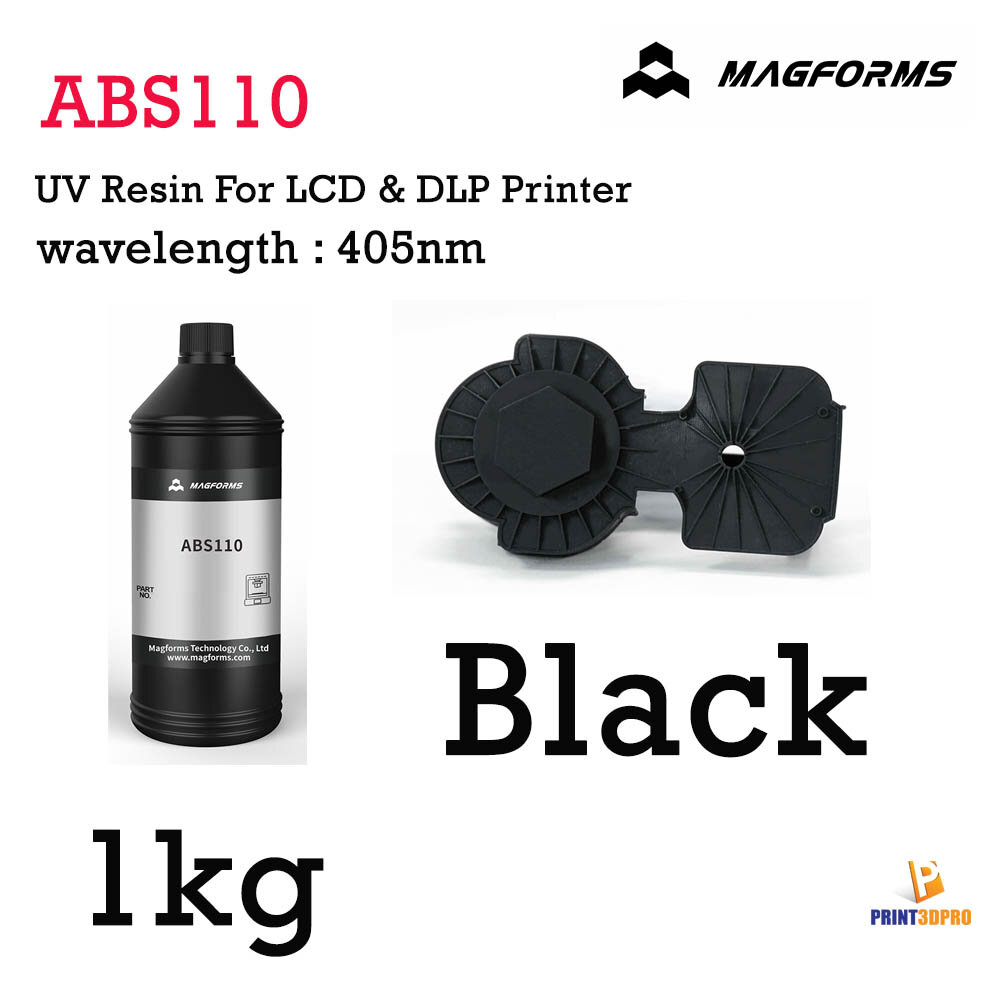 Magforms ABS110 Resin 1kg for LCD&DLP Pritner Black Photopolymer Resin 3D Printing Material UV sensitive resin