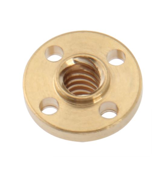 แกนสกรูขนาด 8mm. ยาว 100mm. ระยะเกลียว 2 mm. Lead Screw Dia 8mm Length 100mm pitch 2mm. with Nut T8 Lead Screw for RepRap 3D Printers Parts Trapezoidal Screw Copper Nuts