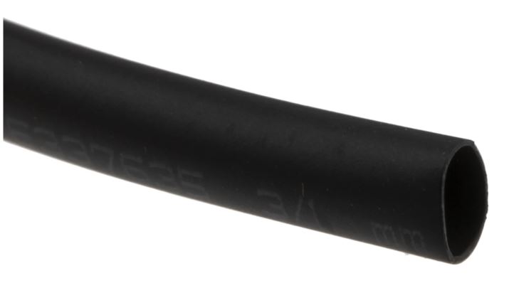 ท่อหด สีดำ ขนาด 10 mm. แบ่งขายเป็นเมตร อัตราส่วนการหด 2:1 Heat Shrinkable Tube ท่อหด 10mm.