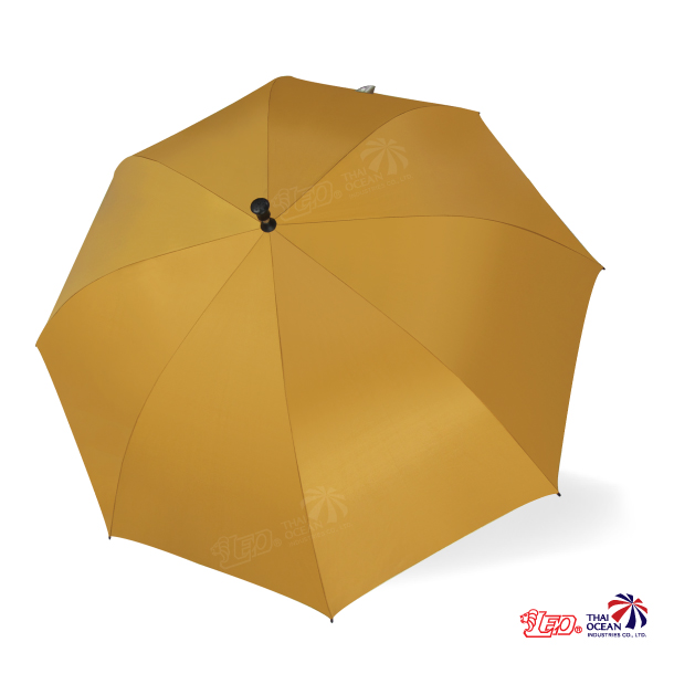 Leo ร่มพระสงฆ์ แบบยาวสปริง ด้ามงอใหญ่ ปลายกันลื่น ขนาด 28 นิ้ว ขนาดใหญ่ กางง่าย