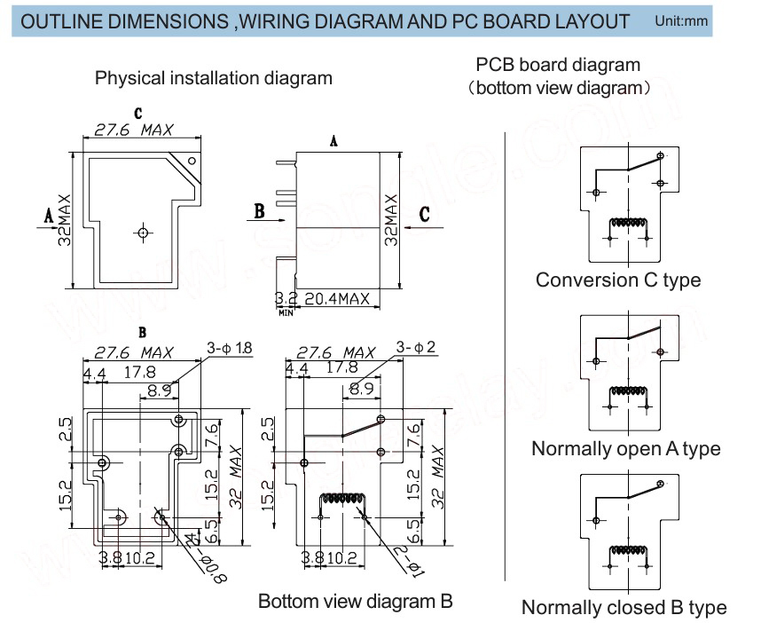 Relay 12V 30A SLA-12VDC-SL-A-(4 PIN) coil 12V Power Relay รีเลย์ 4 ขา