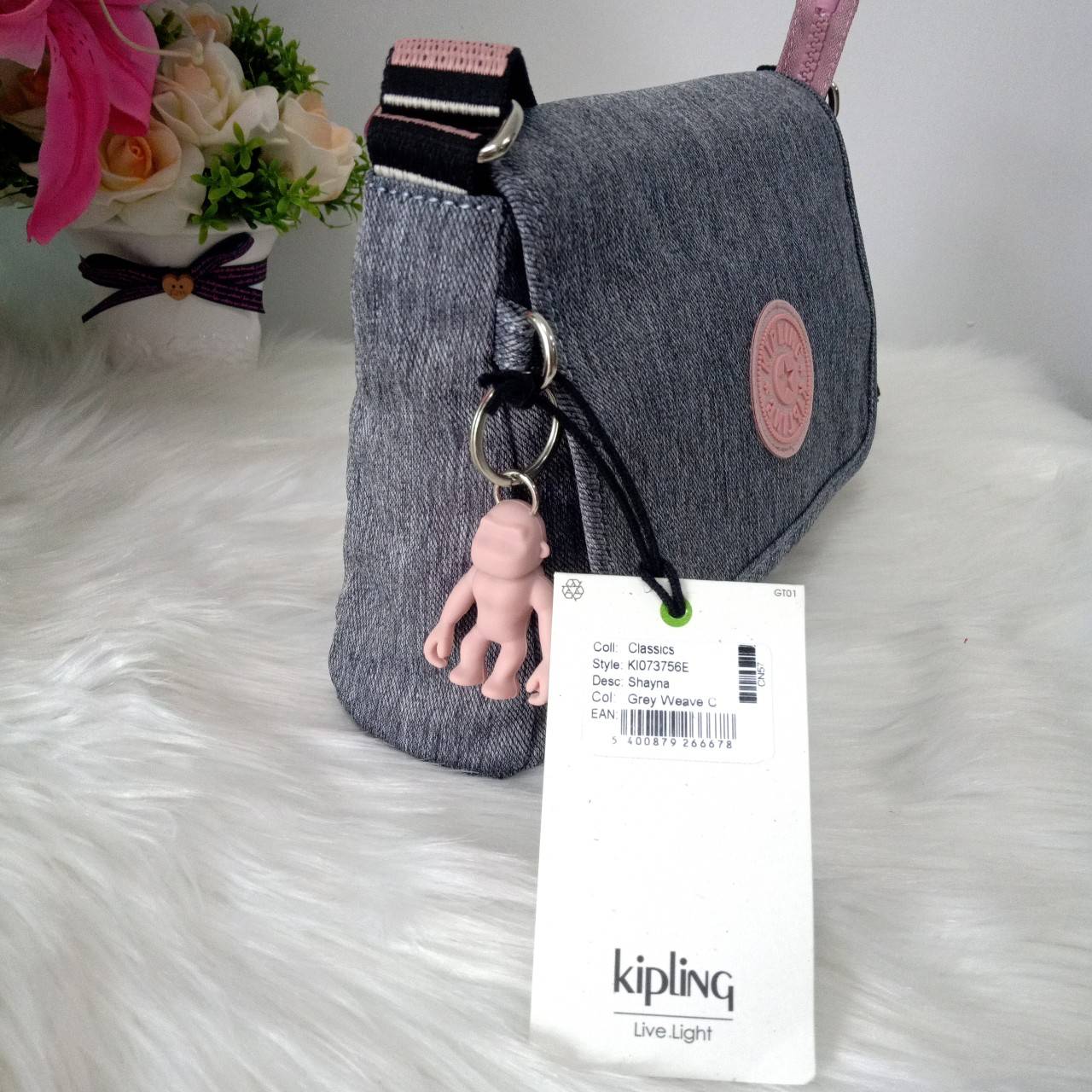 Kipling Shayna กระเป๋าสะพายไหล่ กระเป๋า ไนล่อน แท้