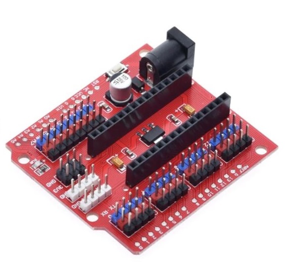 บอร์ดขยายขา Arduino NANO สีแดง Multipurpose Expansion Board Multipurpose Expansion Module Red Nano Shield