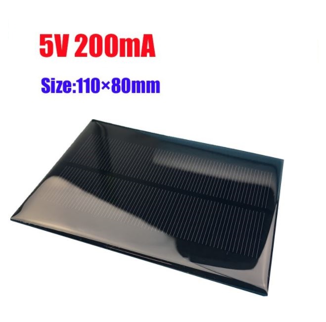 5V 200mA 110x80mm Solar cells Epoxy Polycrystalline Silicon DIY Battery Power Charger Module small solar Panels toy แผงโซล่าเซลล์