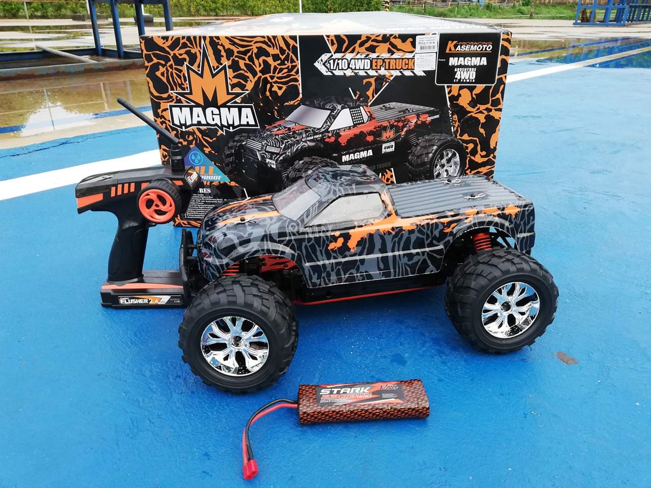 รถบังคับวิทยุ KASEMOTO.MAGMA.1/10 OFF-ROAD.4WD ทางฝุนสายลุย