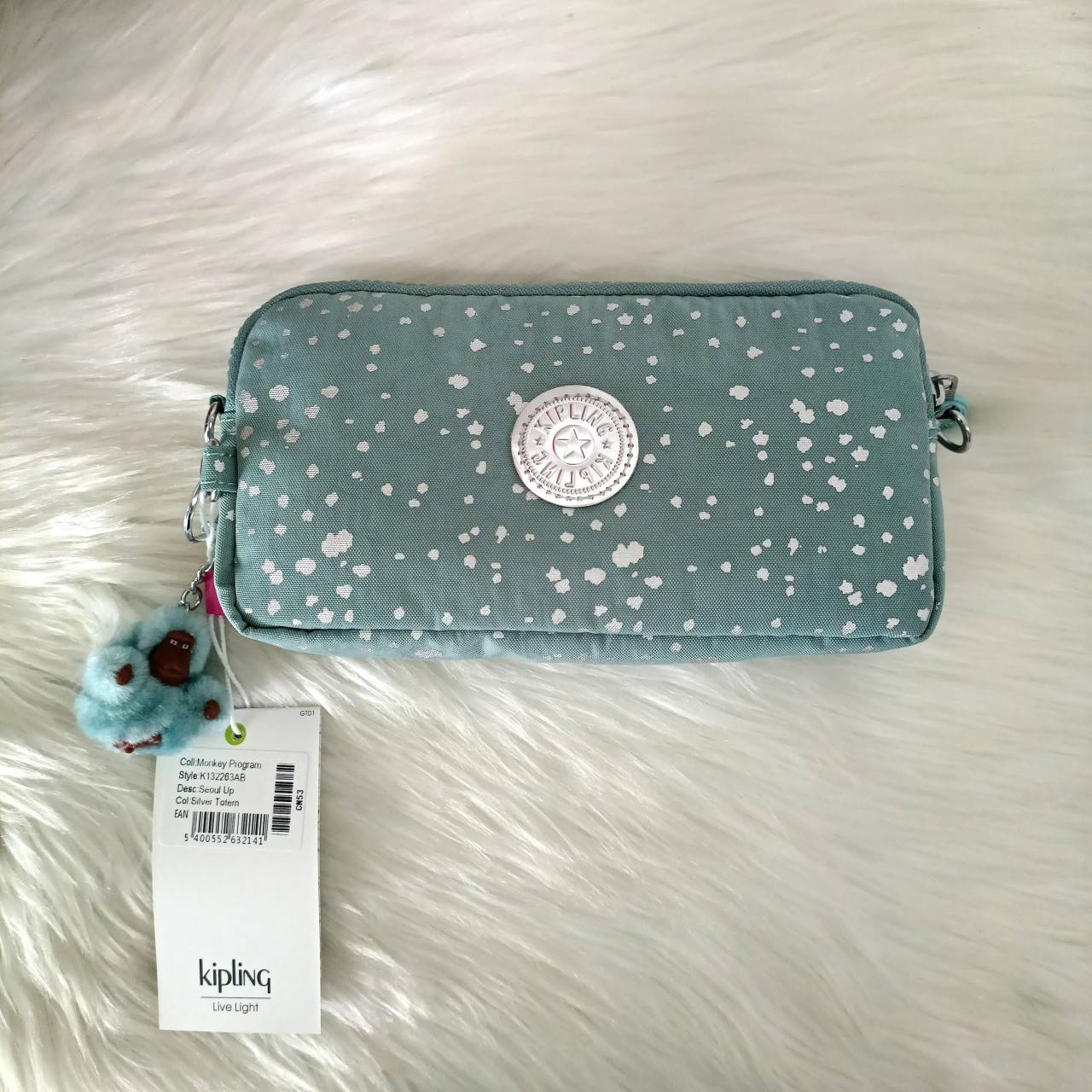 กระเป๋าสตางค์ kipling ใบยาว กระเป่าสะพายข้าง KIPLING 3 Monkey program Seoul up