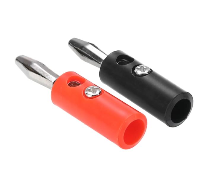 ปลั๊กกล้วย ตัวผู้ 4mm สีแดง Banana plug head 4mm. บานานาปลั๊ก Red color Banana Jack panel Terminal audio accessories