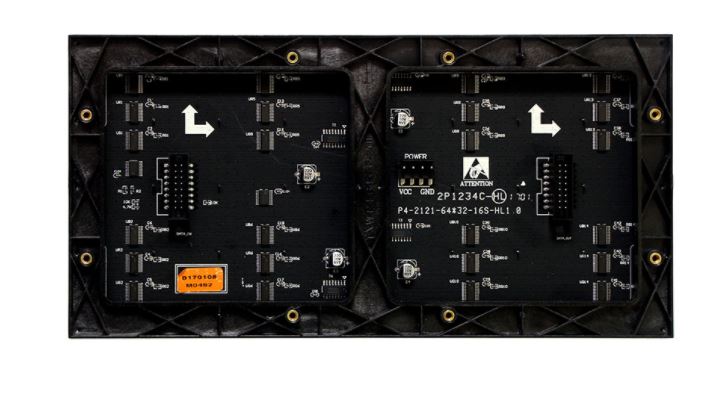 จอแสดงผล 64x32 pixel RGB สำหรับใช้ภายในอาคาร P4 Indoor full color HD LED panel ขนาด 256mm x 128mm