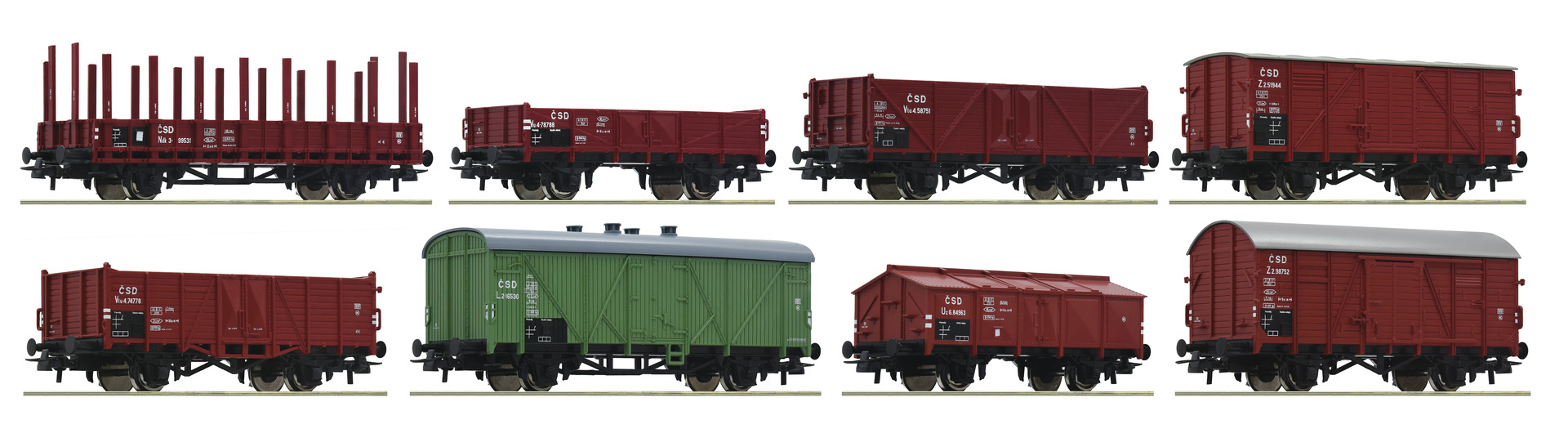 Roco44001 Freight car set 8 pieces