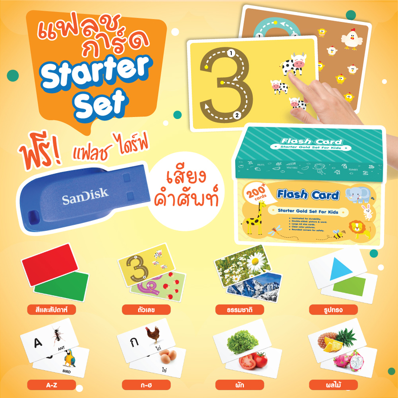 แฟลชการ์ด แถม USB (Boxset)
