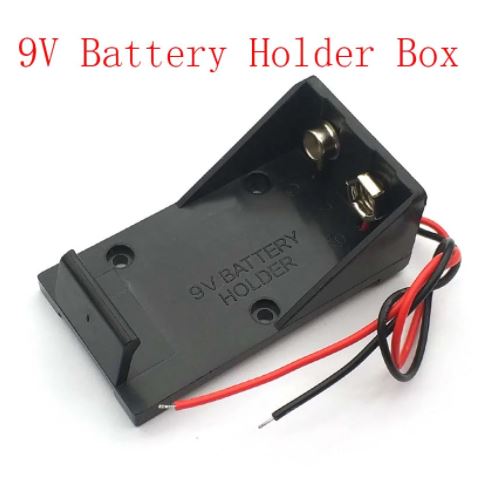 รางถ่าน 9V Battery Clip Holder Case Box with Wire Leads DIY