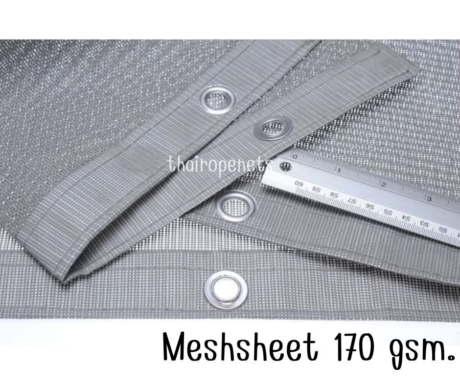 Mesh Sheet Safetynets เมทชีทตาข่ายกันตก ขนาด 1.88x50 m. มีความหนาให้เลือกหลายขนาด นำเข้าจากประเทศญี่ปุ่น ไม่ใช่สแลน แข็งแรงทนทาน ผลิตจากวัสดุ PVC Polyester ผสมสารป้องกัน UV