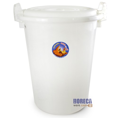White lockable water tank, 38 gallons, Rhino brand