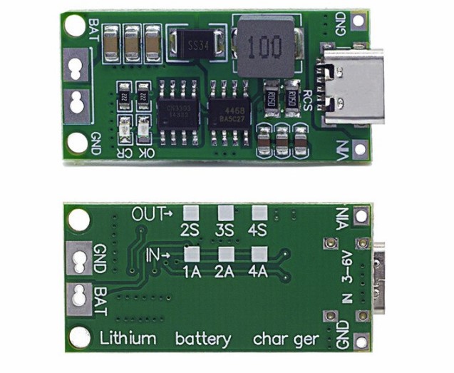 4S Type-C to 16.8V 2A Charger 18650 Multi Cell Lithium Battery Step-up Boost Lipo Polymer Lithium-ion