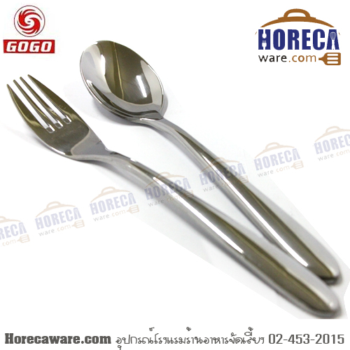 [พรีเมี่ยมหยดน้ำเล็ก] ช้อนส้อม แพ็ค3คู่ โกโก [gg-951617]