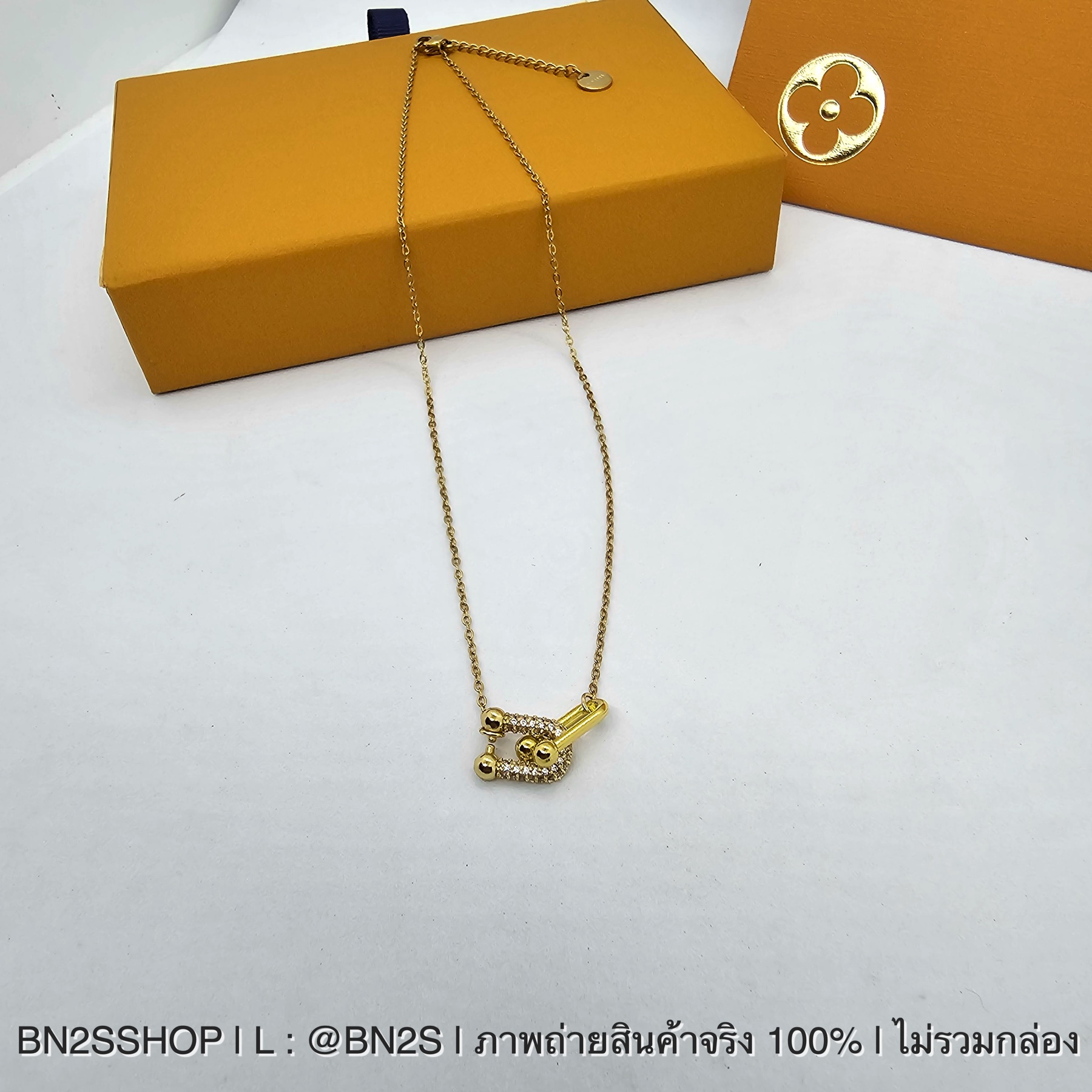 สร้อยคอทิฟฟานี่ TFN Link Pendant Necklace รุ่นลิงค์ อะไหล่ทอง สายโว่ งานสวย น่ารัก
