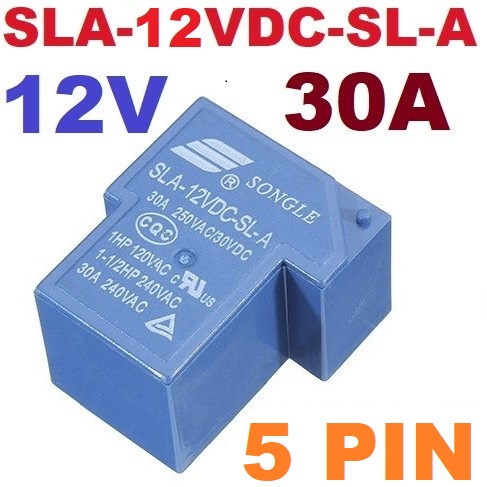 Relay 12V 30A SLA-12VDC-SL-A-(5 PIN) coil 12V Power Relay รีเลย์ 5 ขา