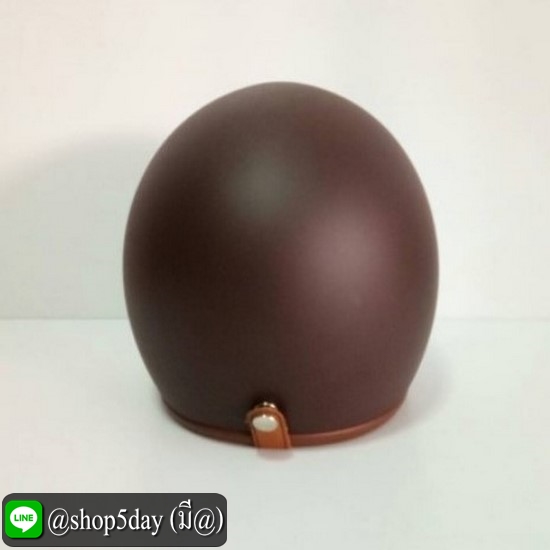 🔥หมวกกันน็อคแนววินเทค สีน้ำตาลเข้มด้าน ขอบน้ำตาล