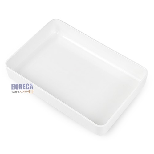 [สีครีม] กระบะชาบูเหลี่ยม8x12นิ้ว ปลายิ้ม